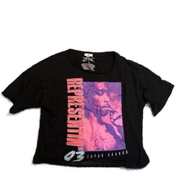 BP. x 2Pac Shakur Representin' 93 Cropped Oversized Graphic Tee