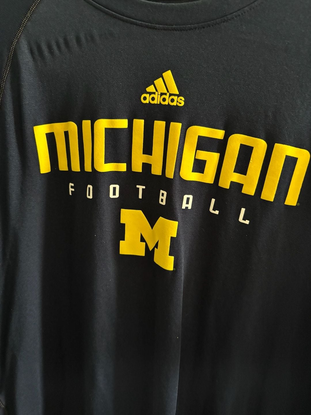 Adidas MI Wolverines Football Climalite Long Sleeve Performance Tee Size 2XL 3