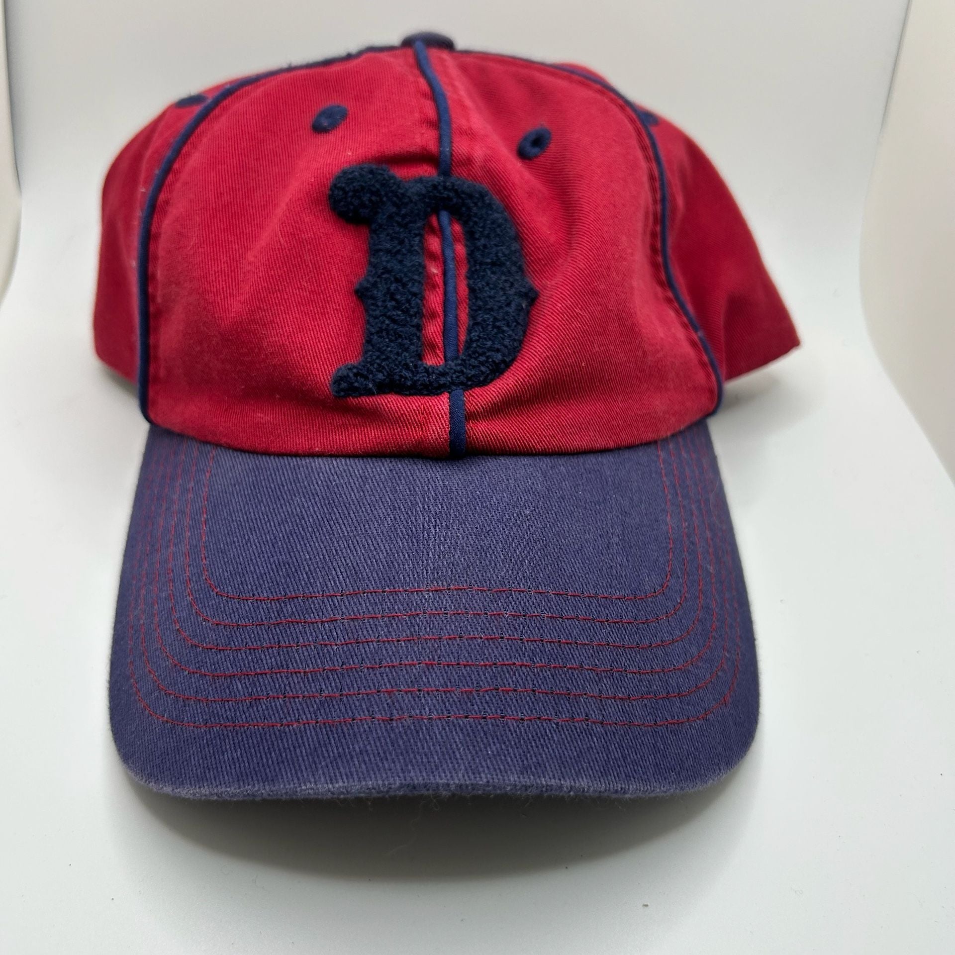 Disney Parks Donald Duck Red and Blue Vintage Style Strapback Baseball Hat 2