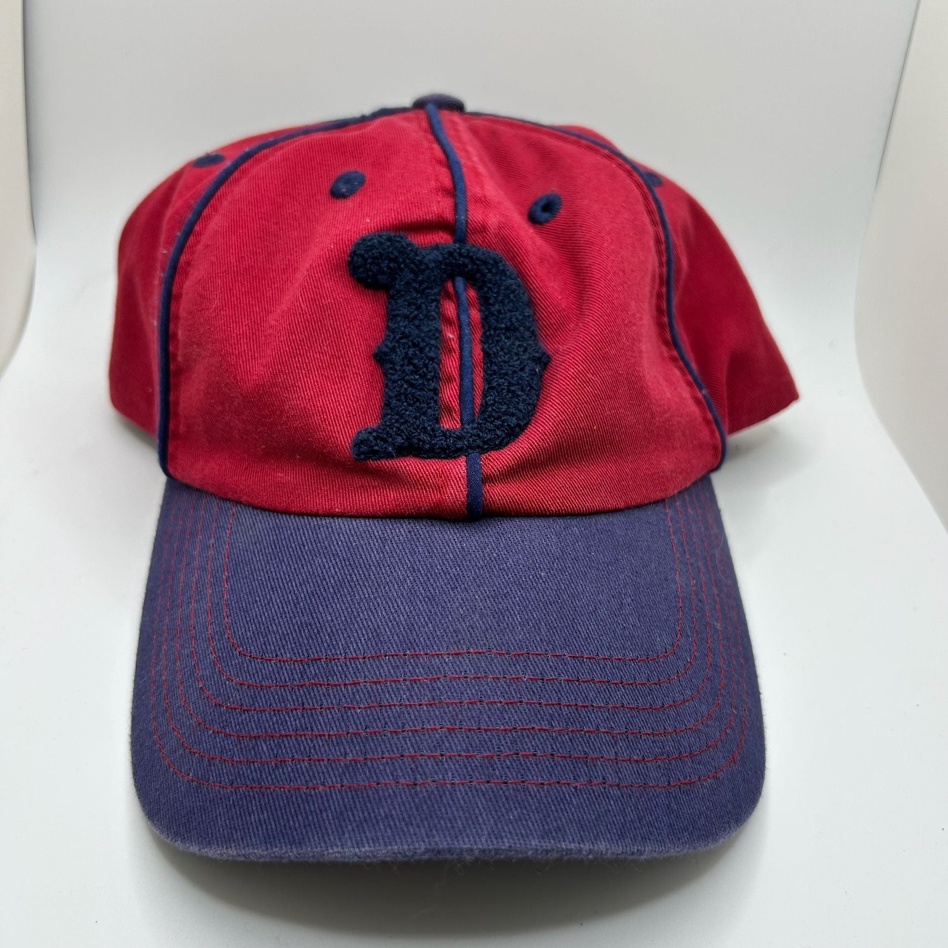 Disney Parks Donald Duck Red and Blue Vintage Style Strapback Baseball Hat 3