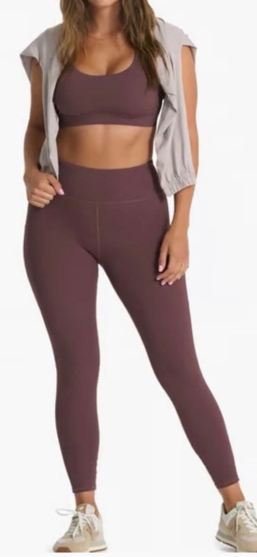 Vuori Stride 7/8 High Rise Leggings Chestnut Brown Athletic comfort Size 8 2