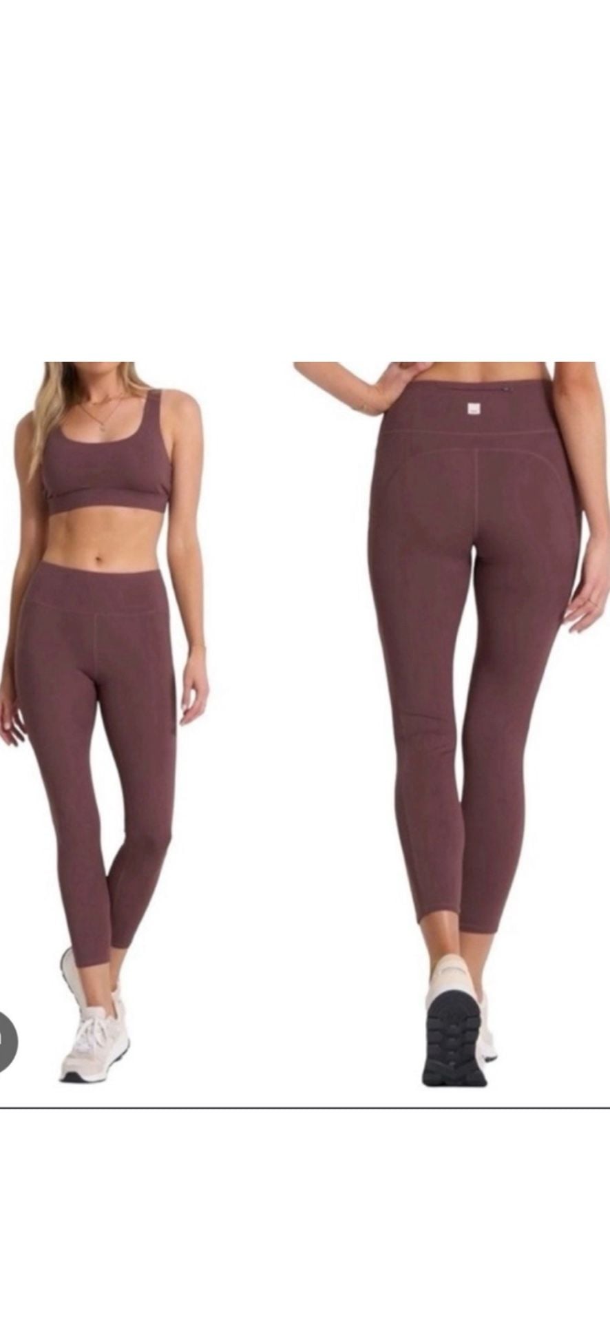 Vuori Stride 7/8 High Rise Leggings Chestnut Brown Athletic comfort Size 8 4