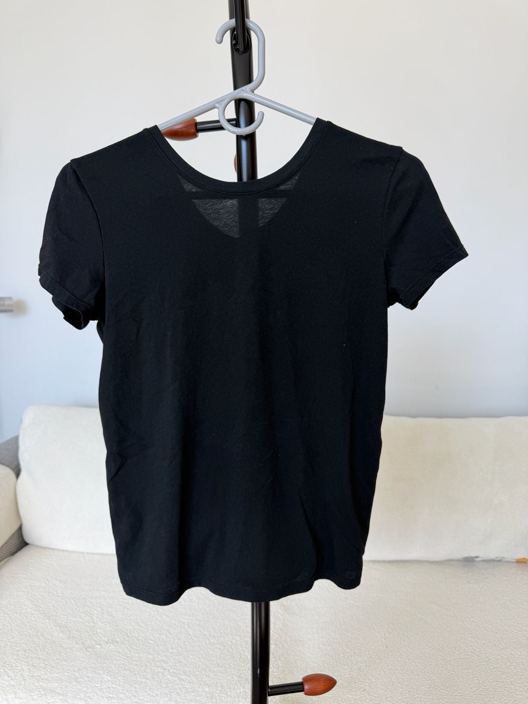 Victoria Sport Black Cross-Front Drape Short Sleeve Workout Tee XS 2