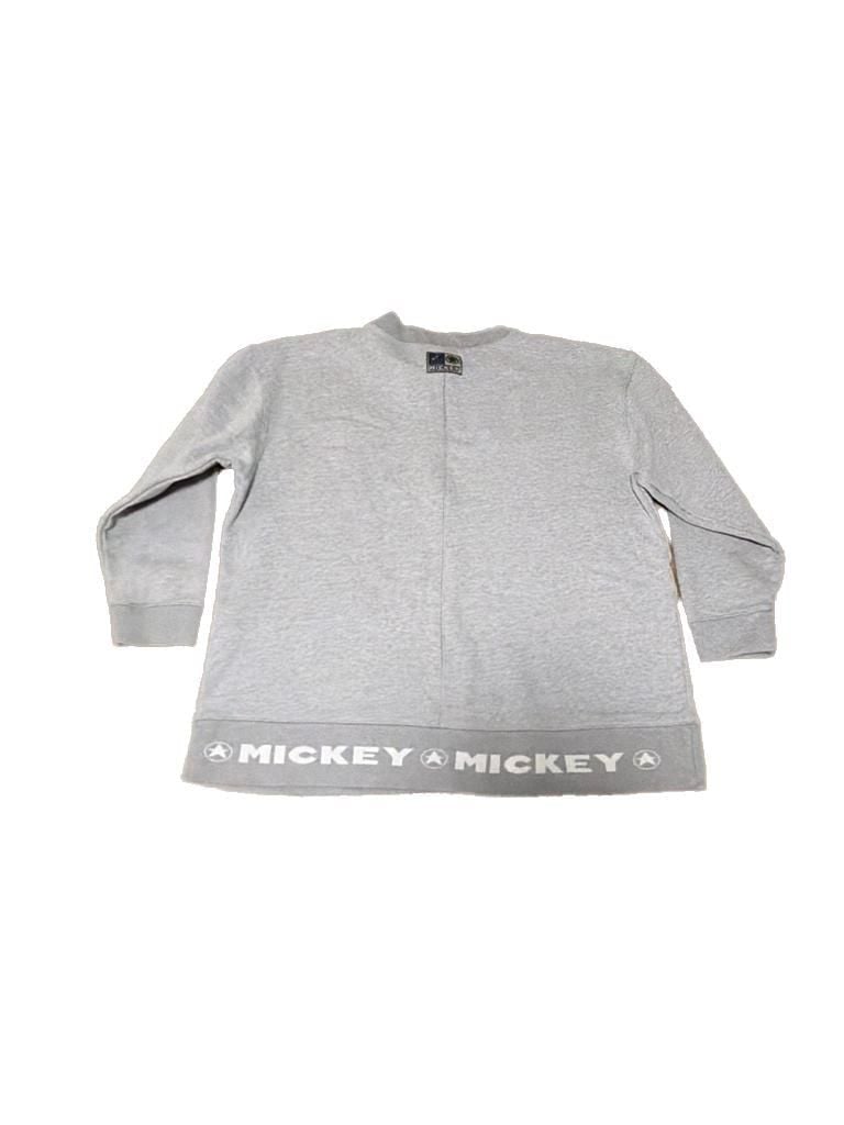 Vintage 90s Disney Store Mickey Mouse Gray Embroidered Crewneck Sweatshirt 4