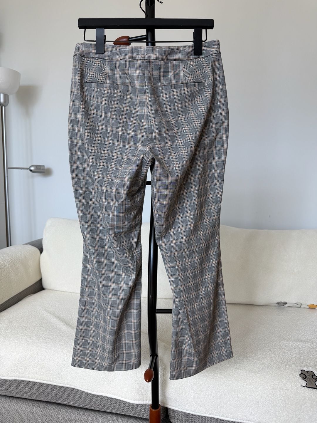 Banana Republic Women's Plaid High-Rise Crop Flare Pants Size 4 2