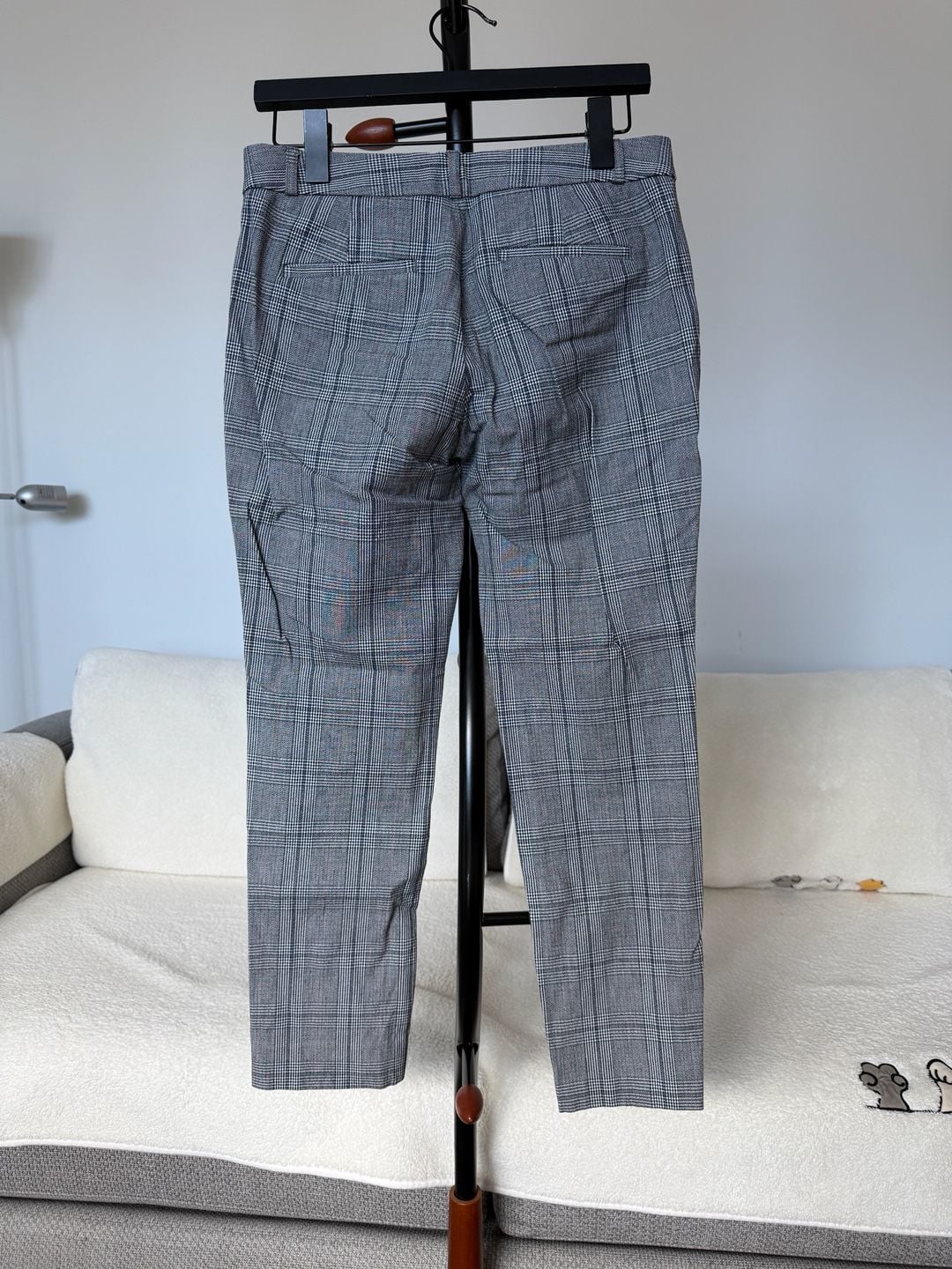 Banana Republic Sloan Gray Glen Plaid Ankle Dress Pants Size 4 3
