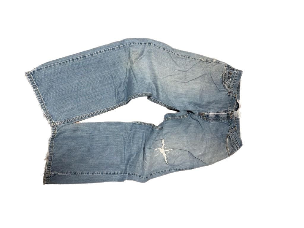 Levi's 559 Relaxed Straight Jeans W36 L34 Distressed Light Wash 2