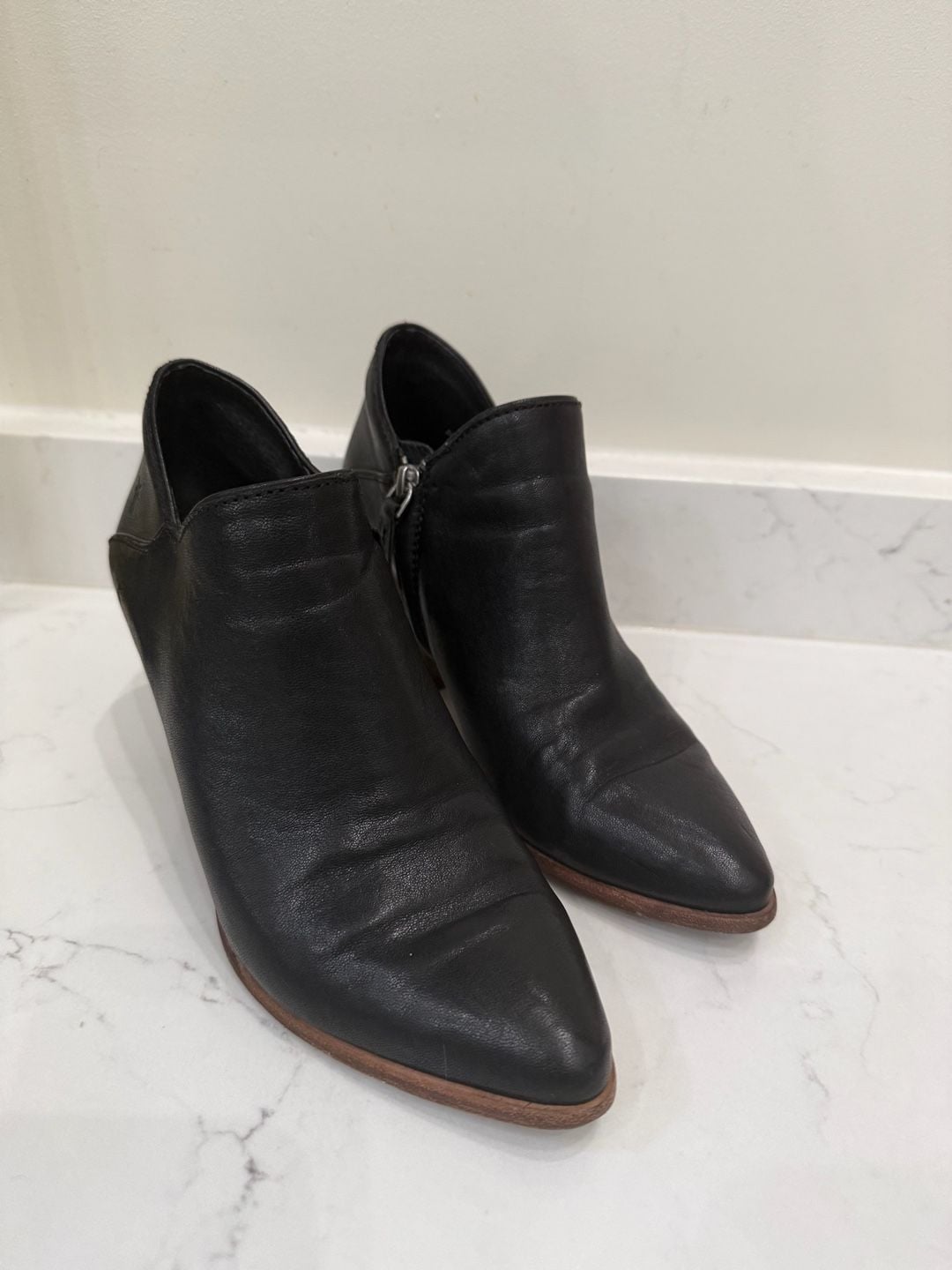 Frye Reed Shootie Black Leather Ankle Booties 4