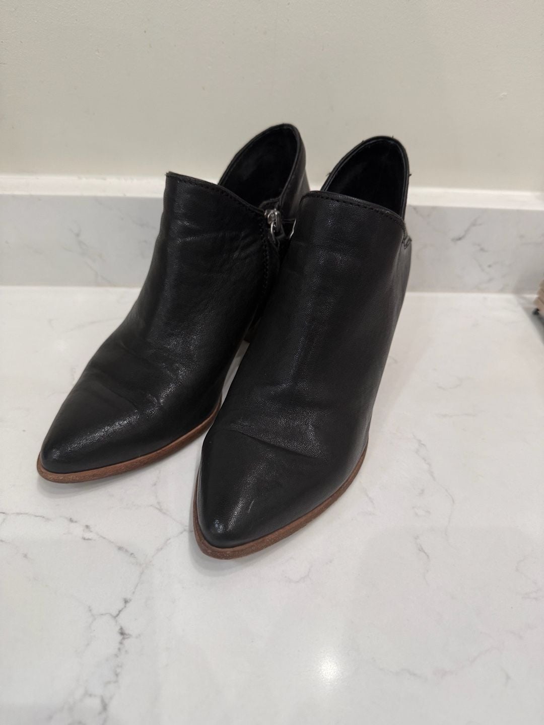 Frye Reed Shootie Black Leather Ankle Booties 5
