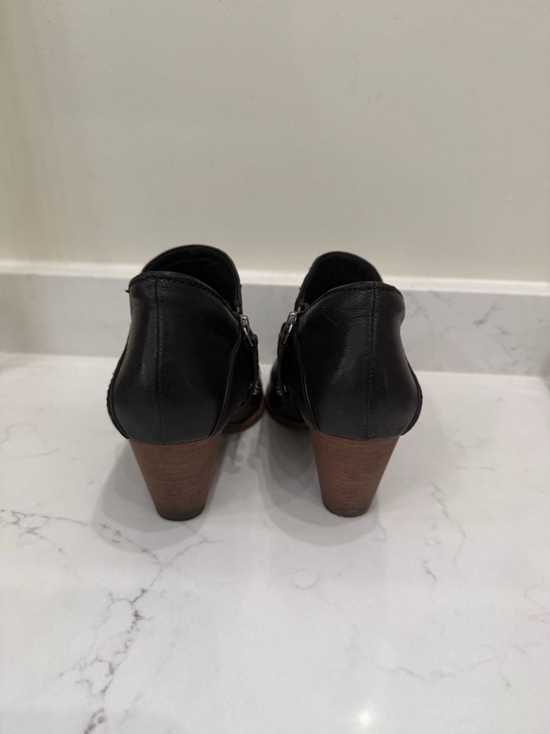 Frye Reed Shootie Black Leather Ankle Booties 6