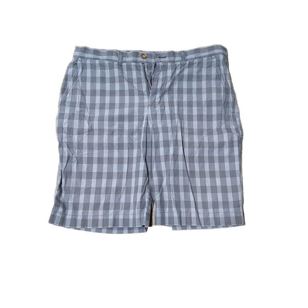 Tommy Hilfiger Men's Classic Fit Flat Front Grey Plaid Academy Shorts Size 34
Paint spot pictured