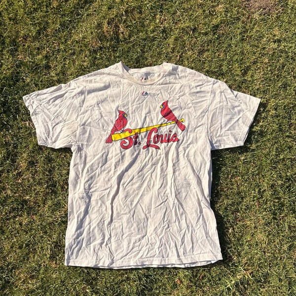 Vintage Majestic St. Louis Cardinals Birds on the Bat T-Shirt XL