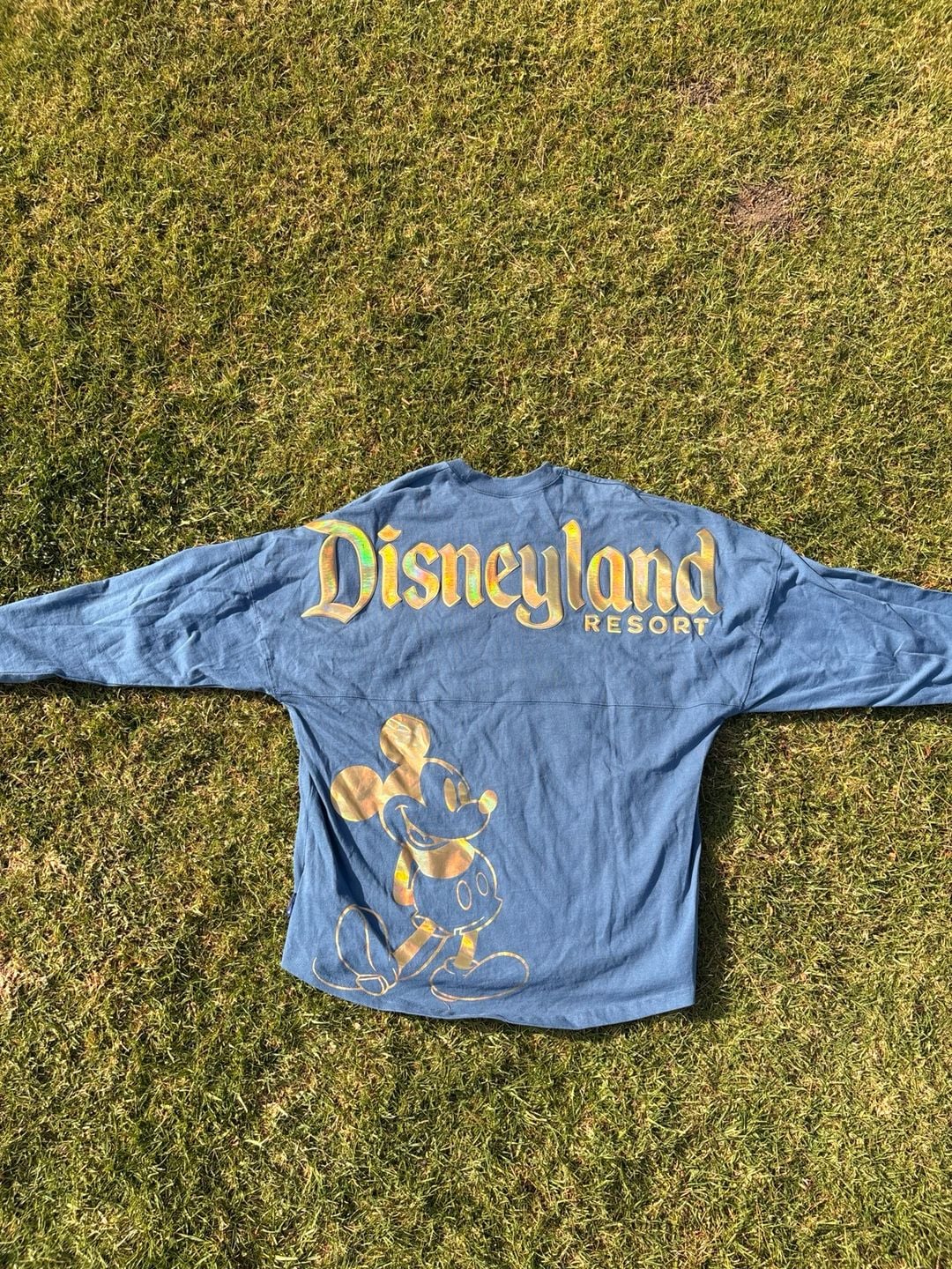 Disney Disneyland Resort Earidescent Blue and Gold Mickey Mouse Spirit Jersey 1