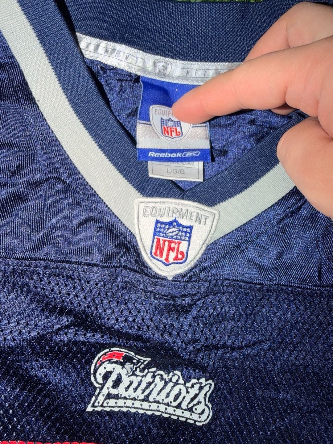 Vintage Tedy Bruschi New England Patriots Reebok NFL Jersey Size Large 4