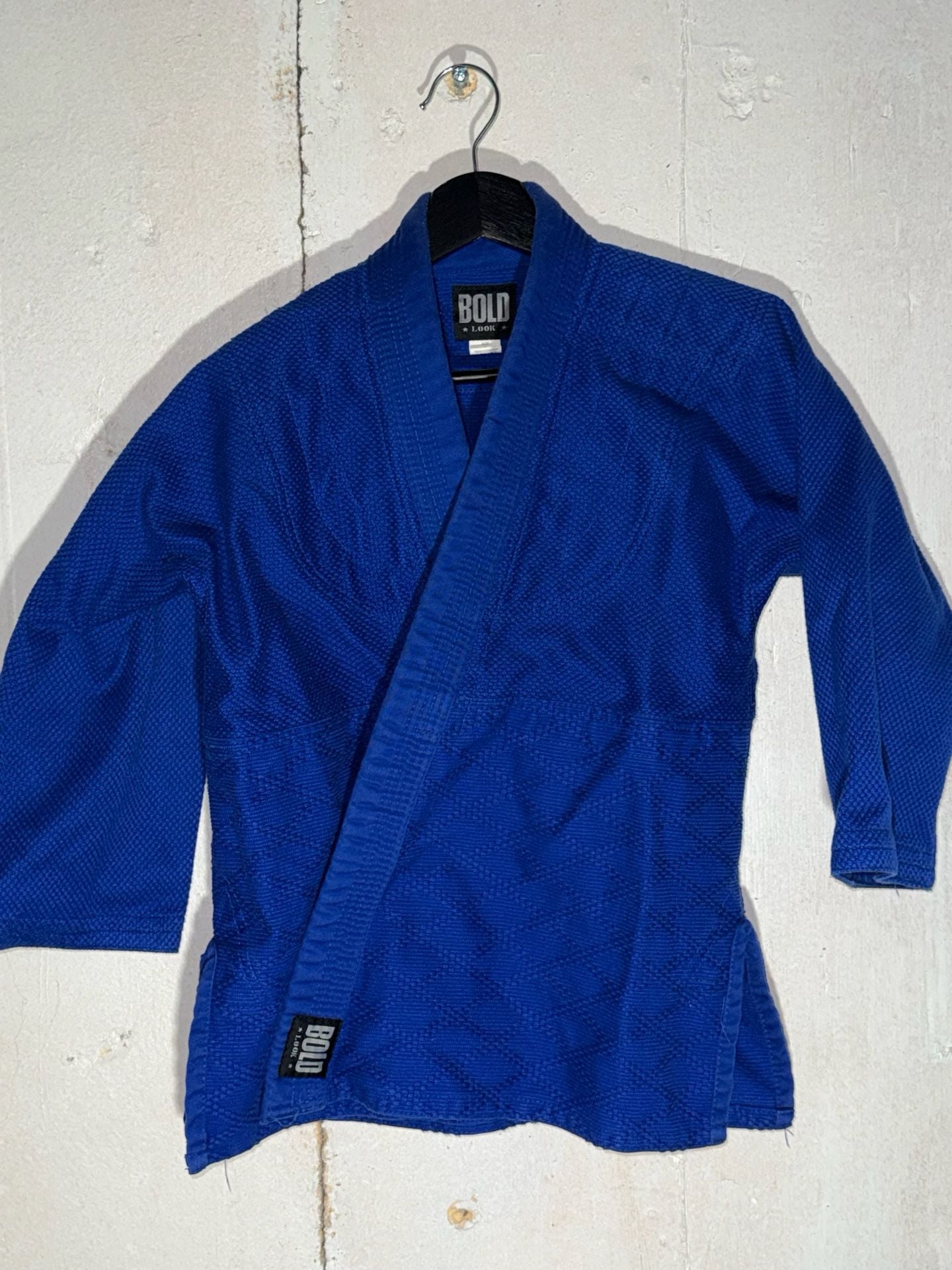 Bold Look Blue Single Weave BJJ Judo Gi Jacket Size 0 2