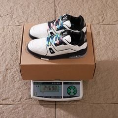 Louis Vuitton LV Trainer Sneaker White Black Rainbow Laces 21