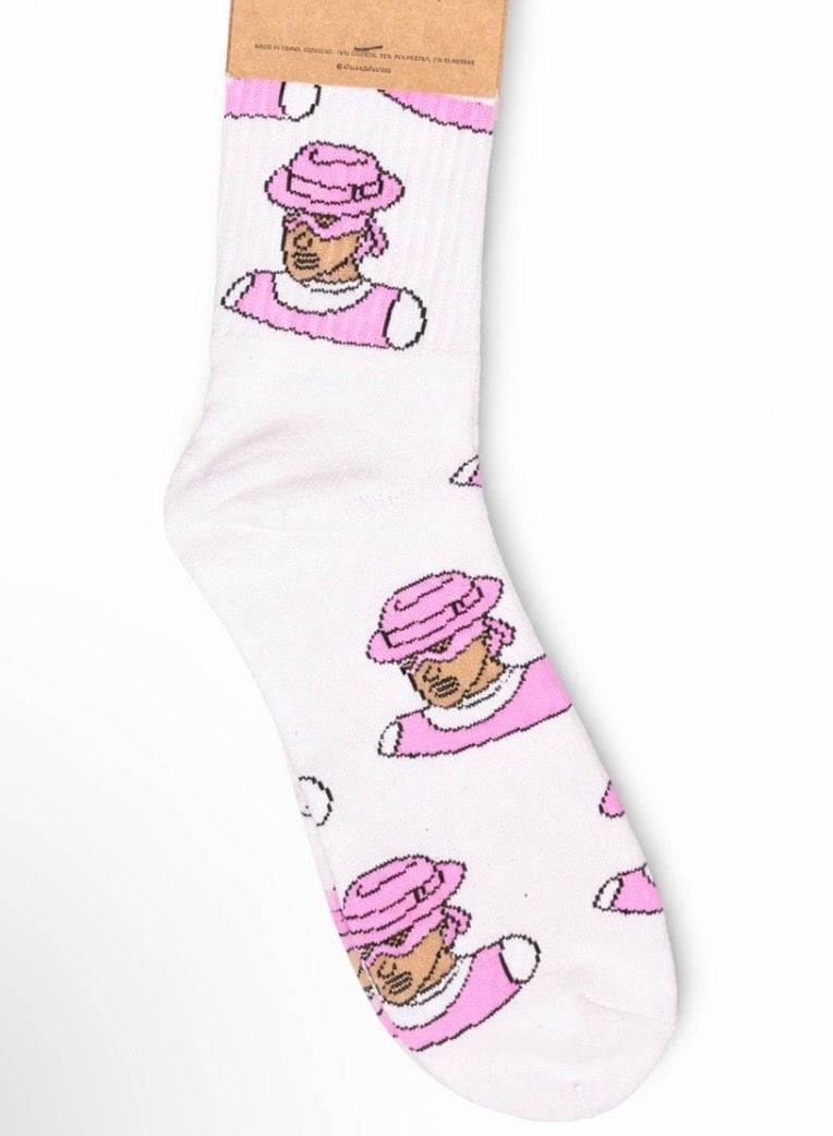 40s & Shorties Pink Cam'ron Killa Cam Crew Socks 1