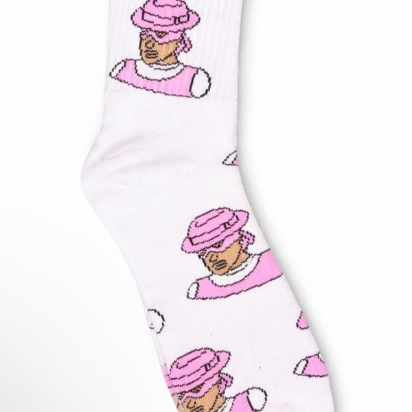 40s & Shorties Pink Cam'ron Killa Cam Crew Socks
