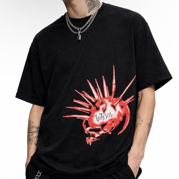 Vitriol Duv Vintage Black Graphic T-Shirt