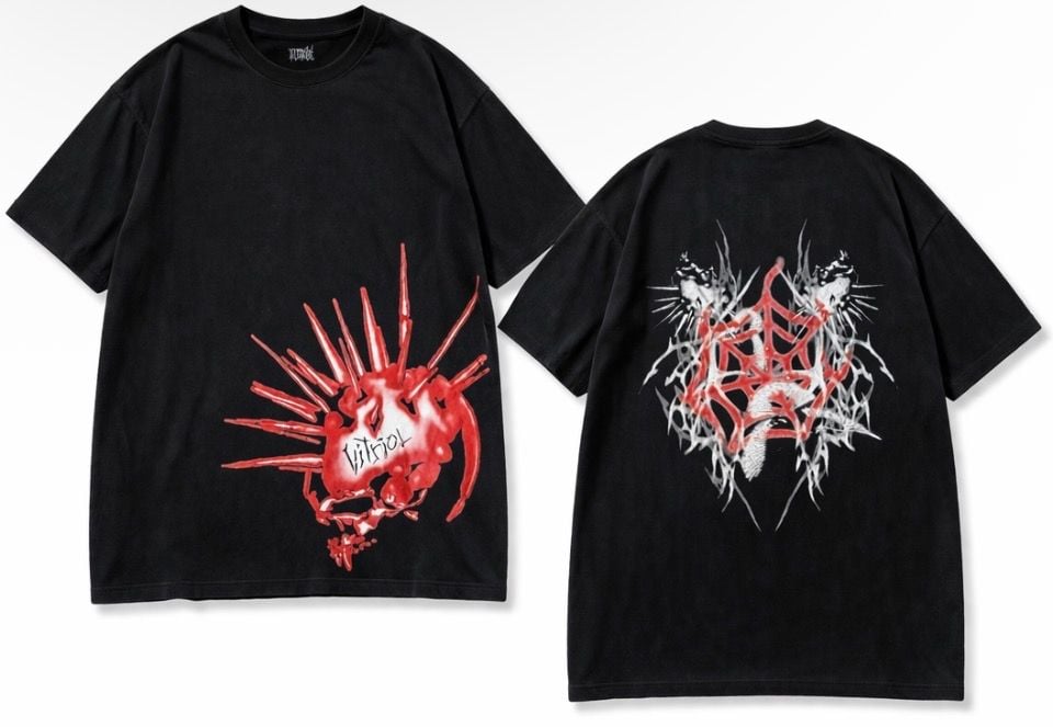 Vitriol Duv Vintage Black Graphic T-Shirt 3