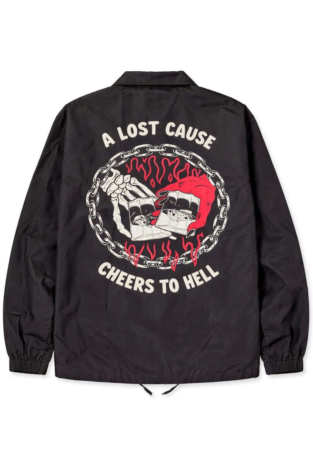 A Lost Cause Cheers To Hell Black Coaches Jacket 2