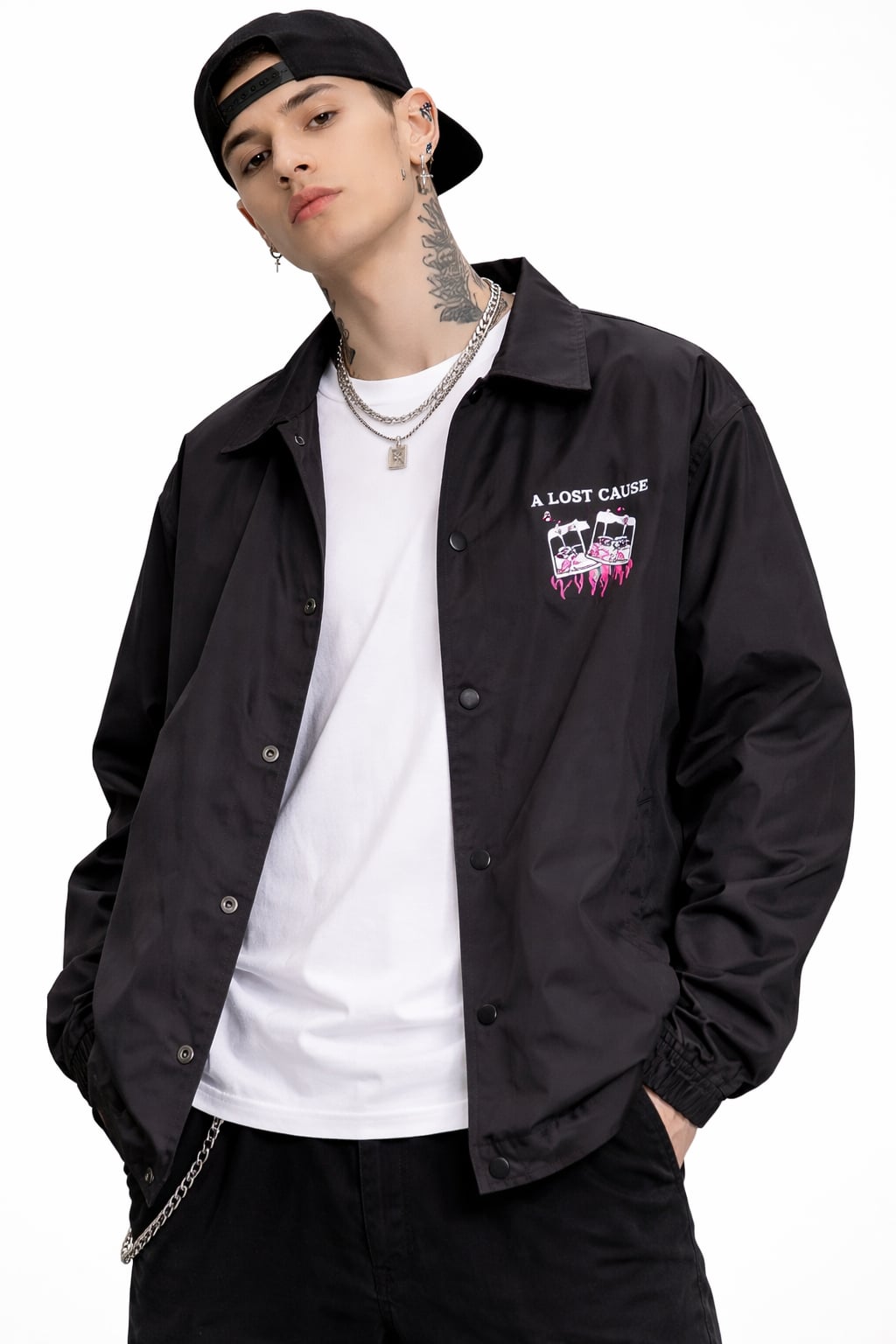A Lost Cause Cheers To Hell Black Coaches Jacket 3