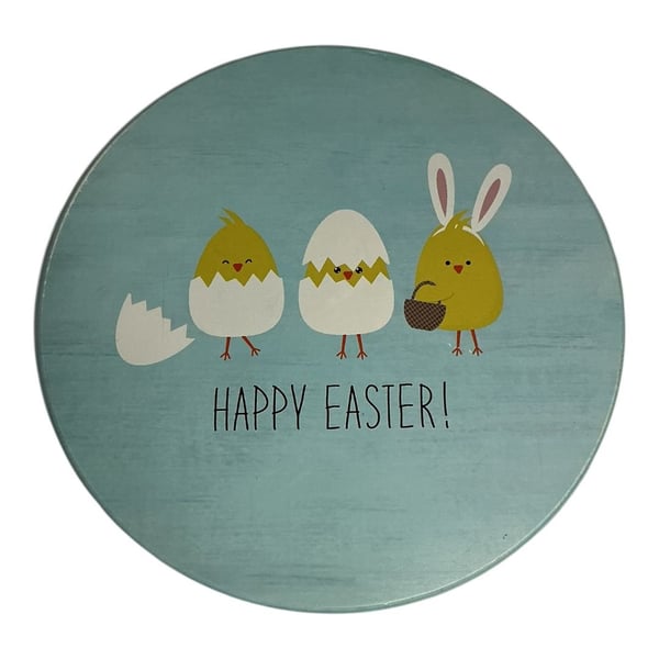 💟Celebrate Easter Together 14 Inch Round Wooden Happy Easter Lazy Susan
