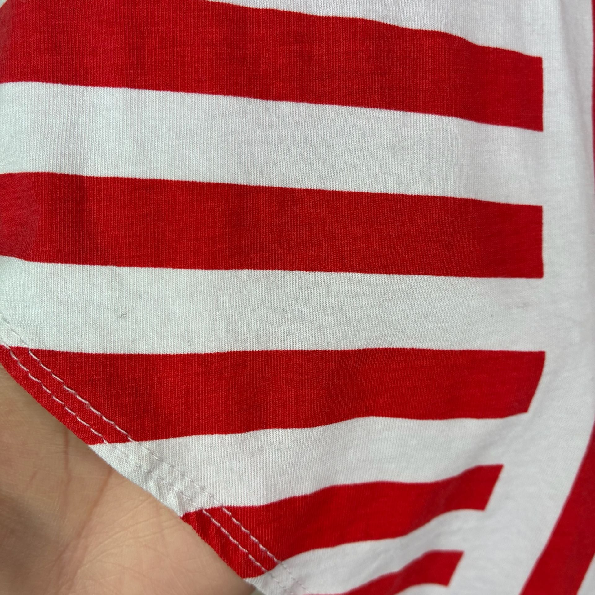 IML Isaac Morris women's USA red white blue striped bodysuit Sixe XL  8