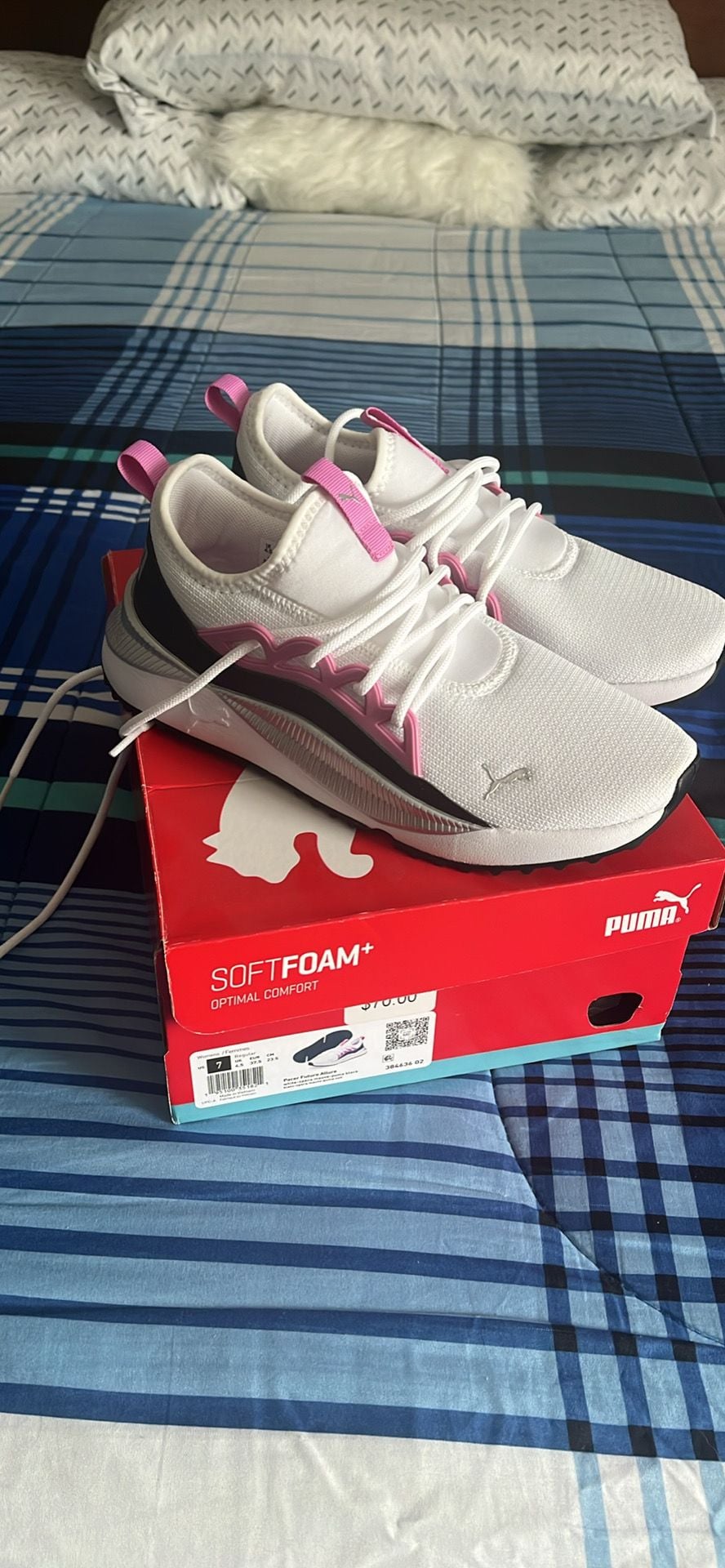 Puma Pacer Future Allure Women's Sneakers in White-Opera Mauve-Puma Black 1