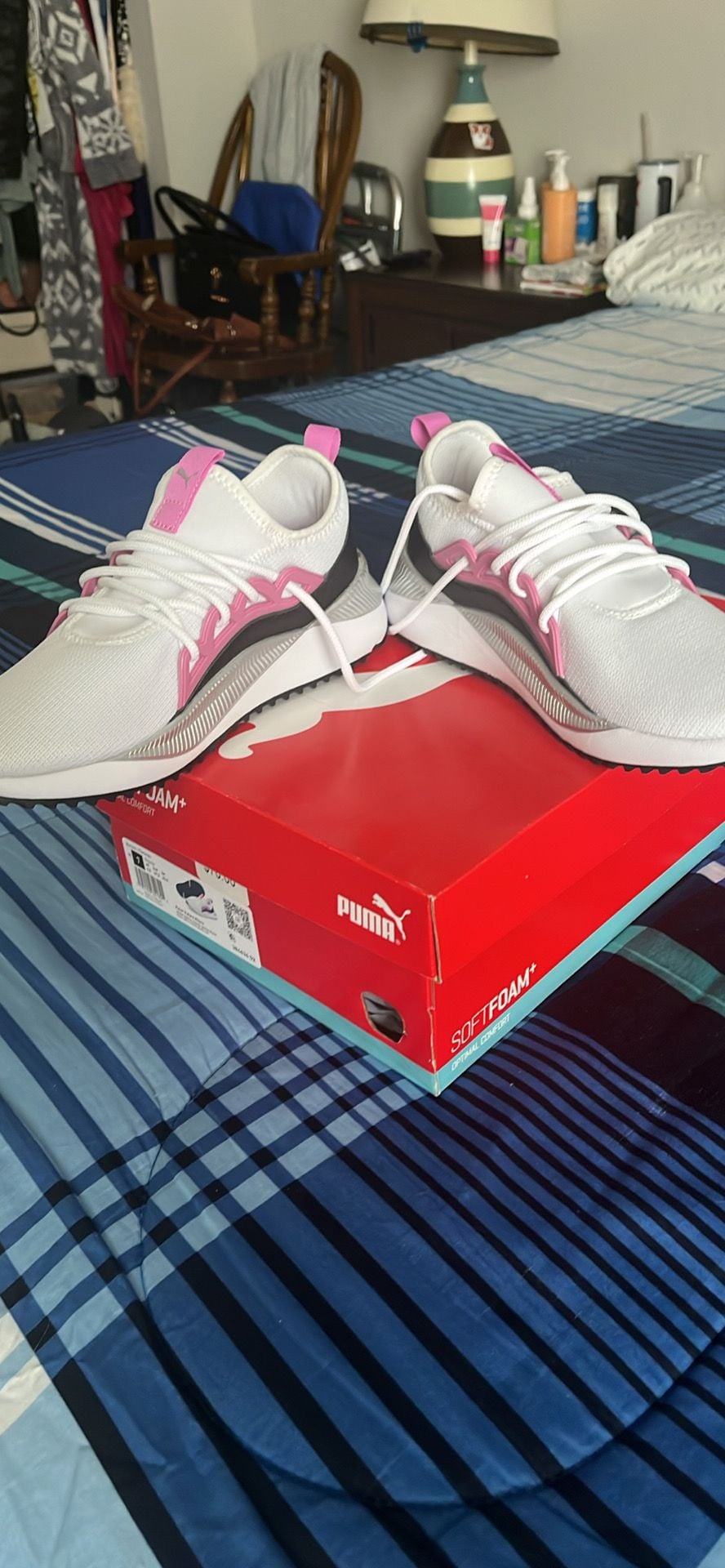 Puma Pacer Future Allure Women's Sneakers in White-Opera Mauve-Puma Black 2