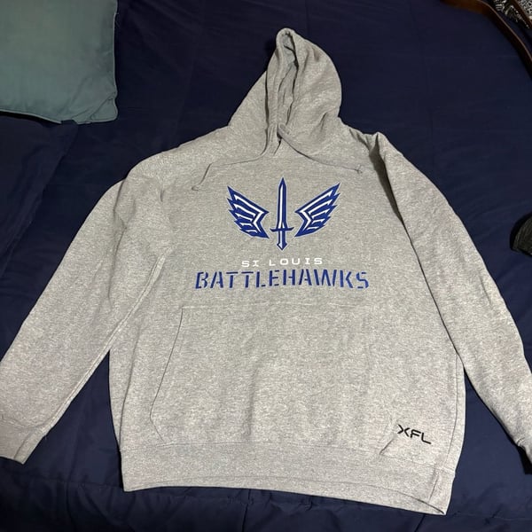 Official St. Louis Battlehawks XFL Logo Fleece Hoodie - Gray