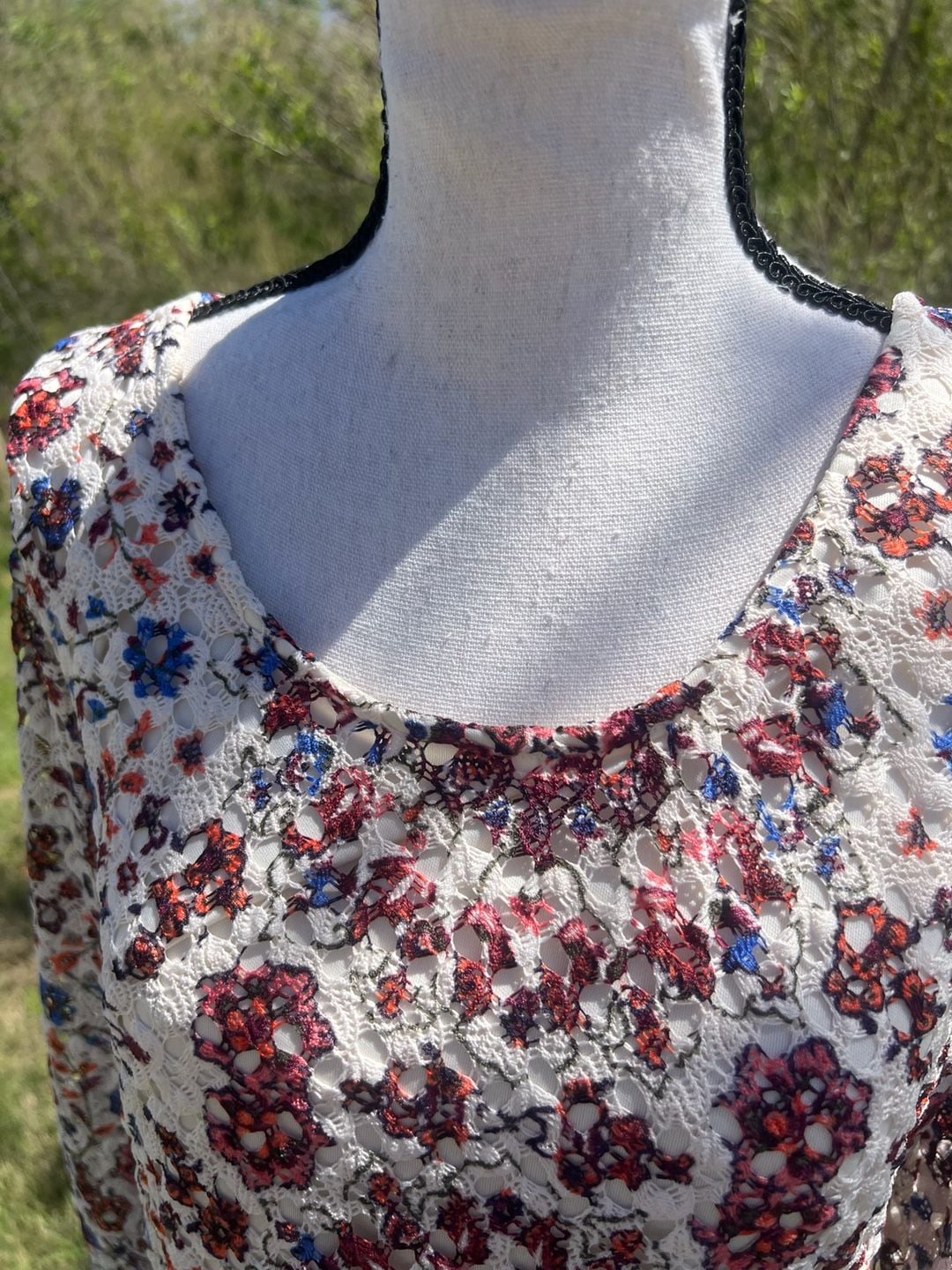 Xhilaration Boho Floral Lace Bell Sleeve Mini Dress with Tie Back 7