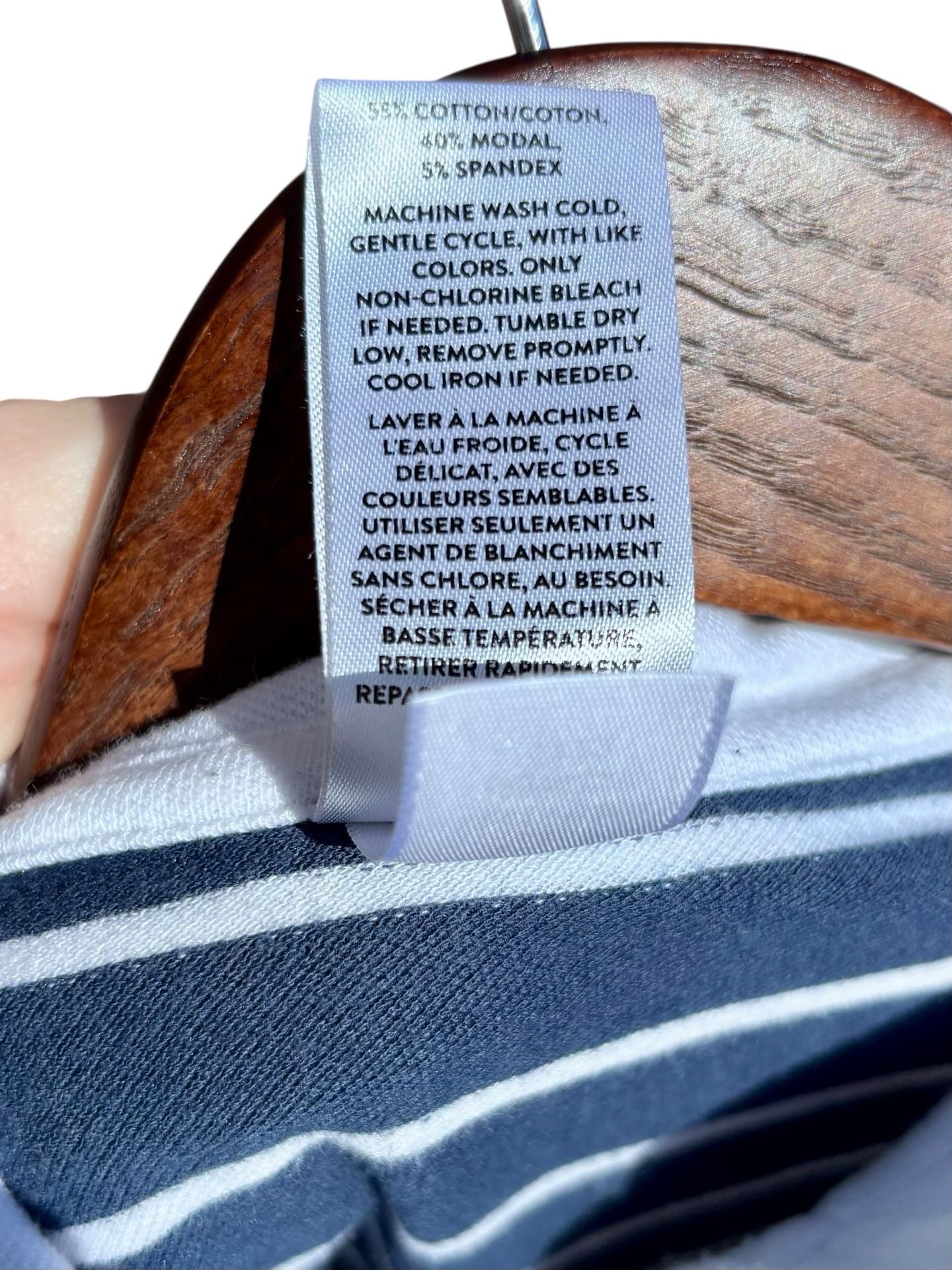 Nordstrom Girls Blue and White Striped Polo Dress XL 14/16 8