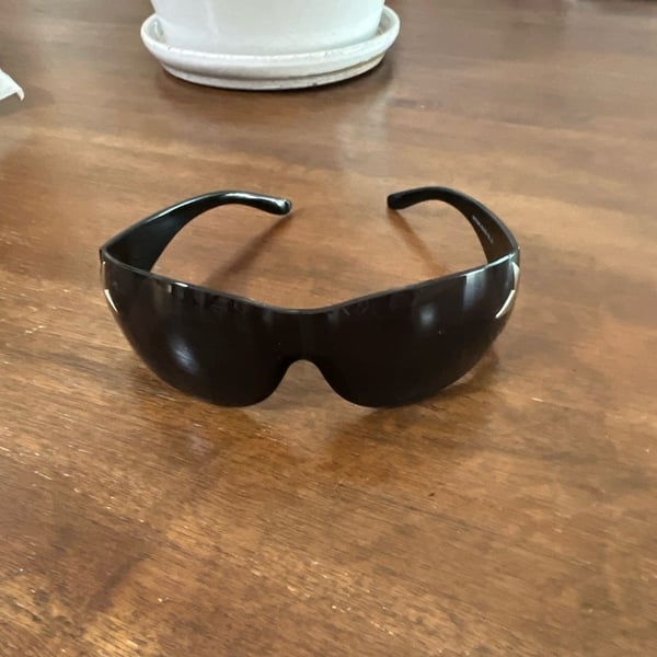 Classic Elegant Modern Contemporary Wrap Shield SUNGLASSES Dark Lens Silver Star