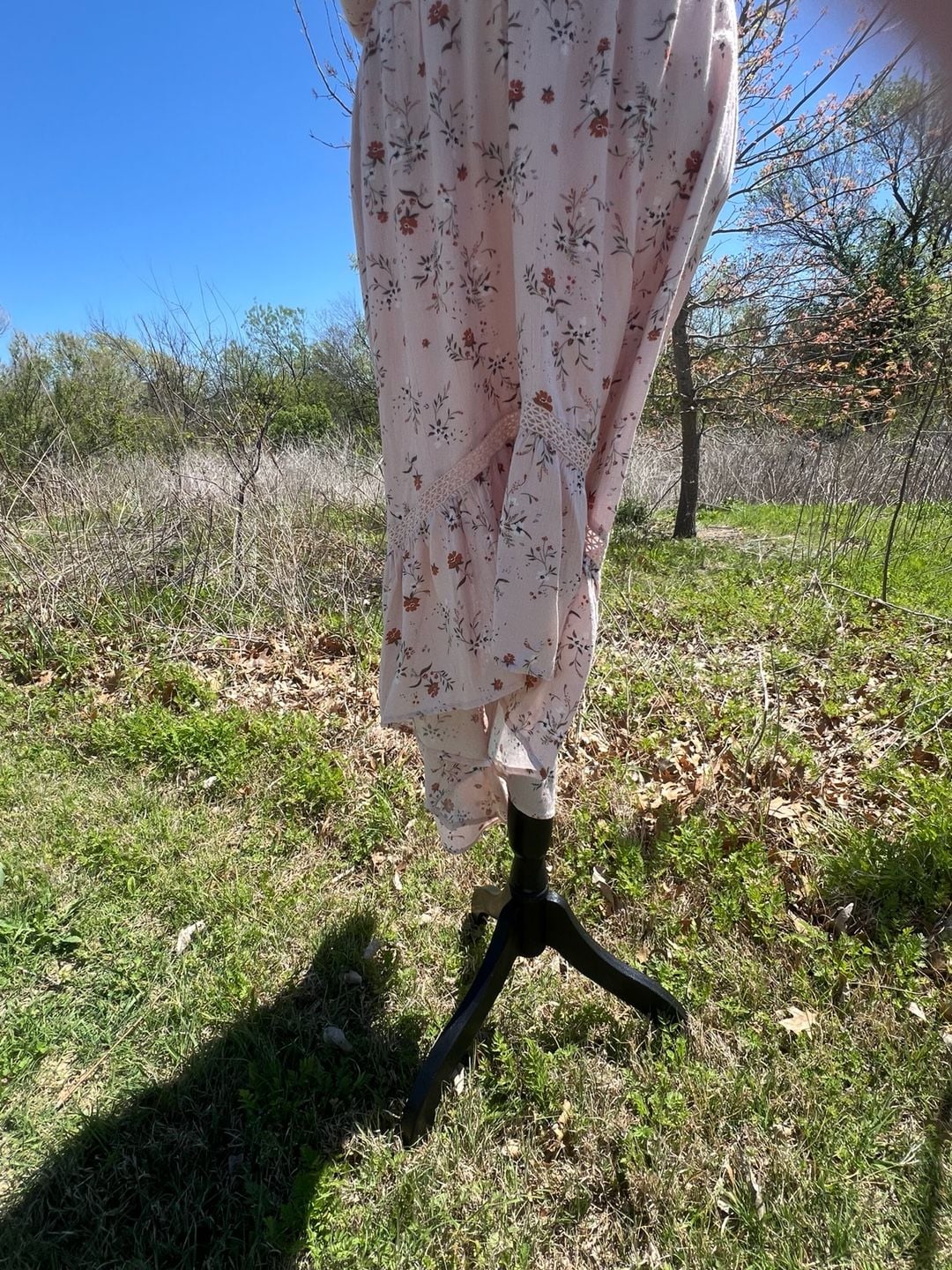American Rag Pink Floral V-Neck Smocked Waist Hi-Low Maxi Dress 13