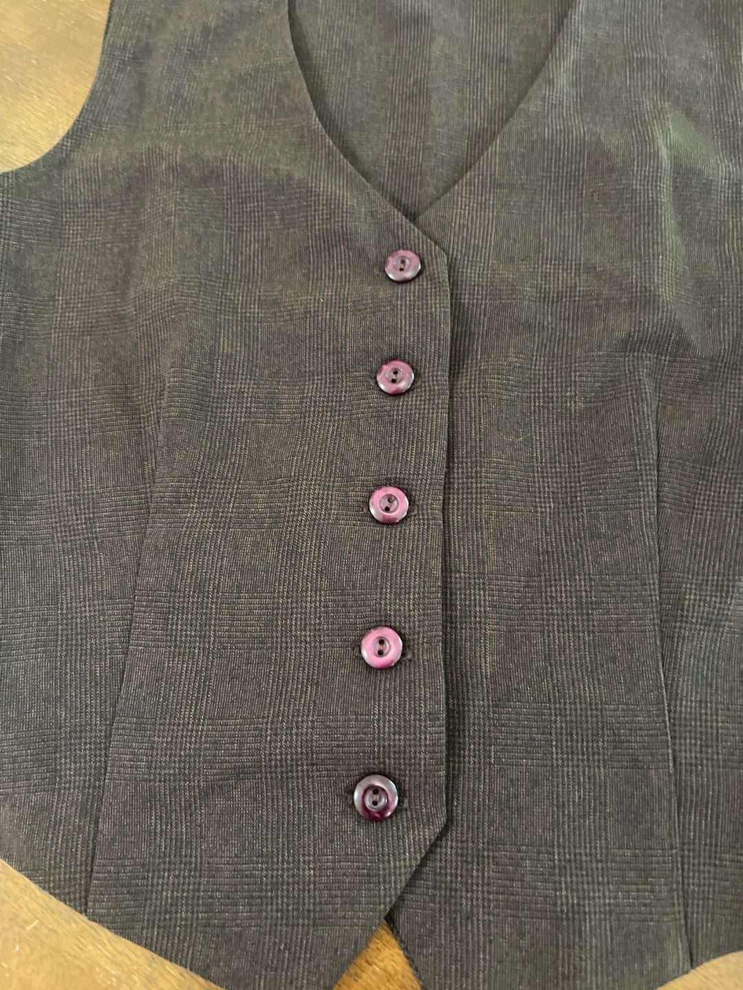 Vintage A. BYER Brown Plaid Button-Down Suit Vest 4