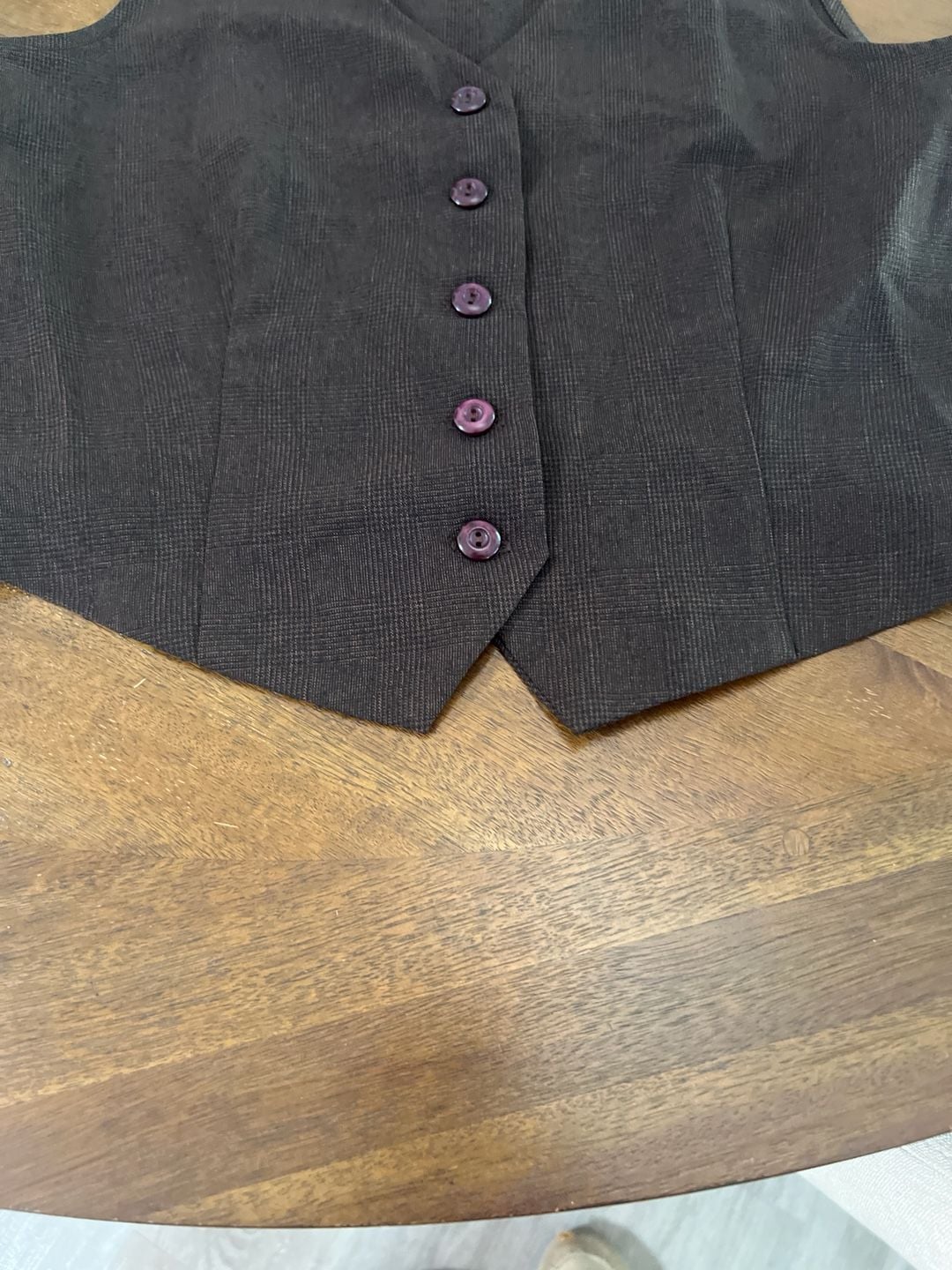 Vintage A. BYER Brown Plaid Button-Down Suit Vest 5