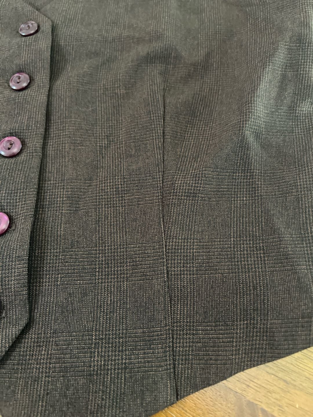 Vintage A. BYER Brown Plaid Button-Down Suit Vest 8