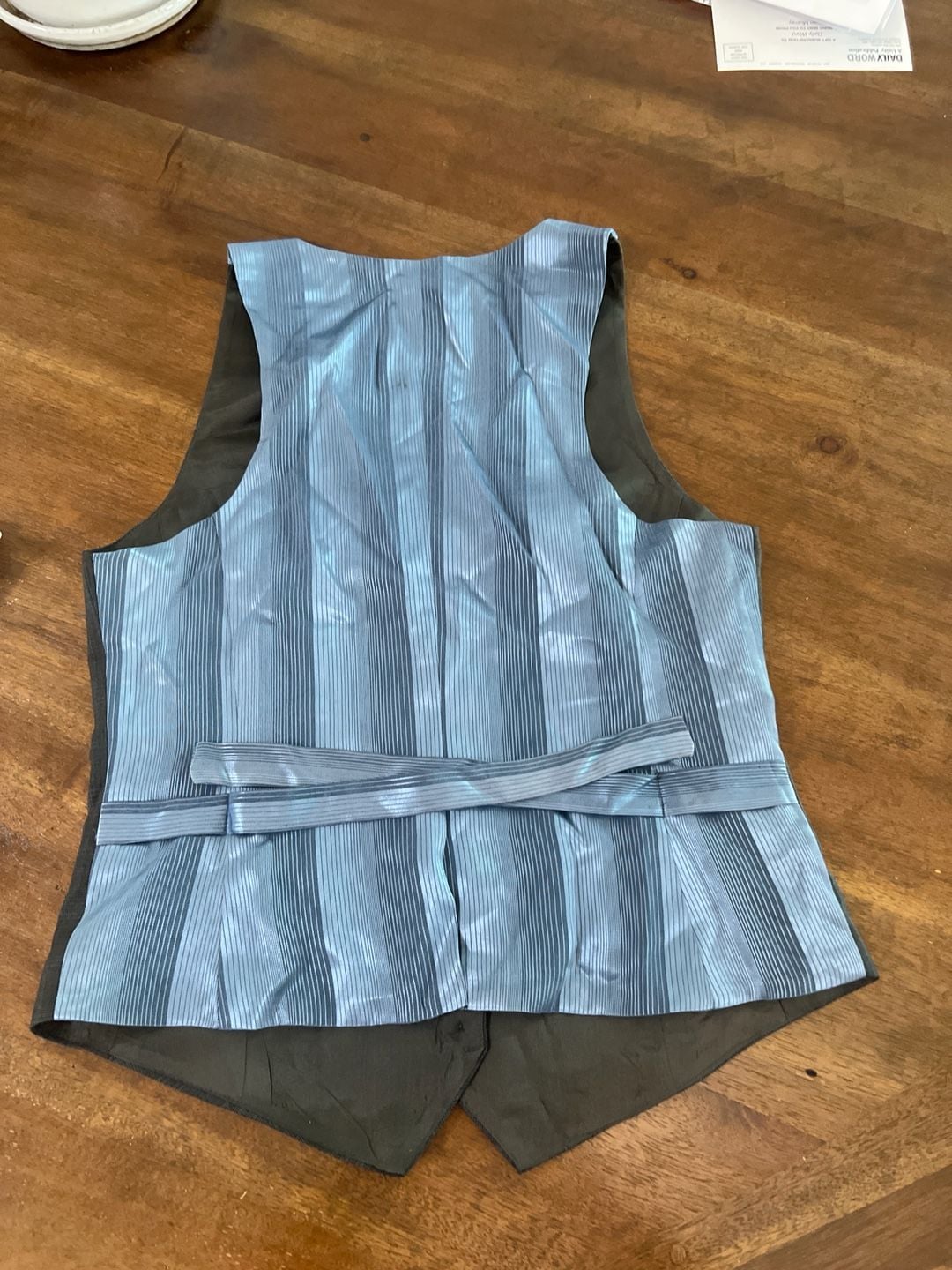 Bailey 44 Grey Glen Check Plaid V-Neck Button Front Vest 9