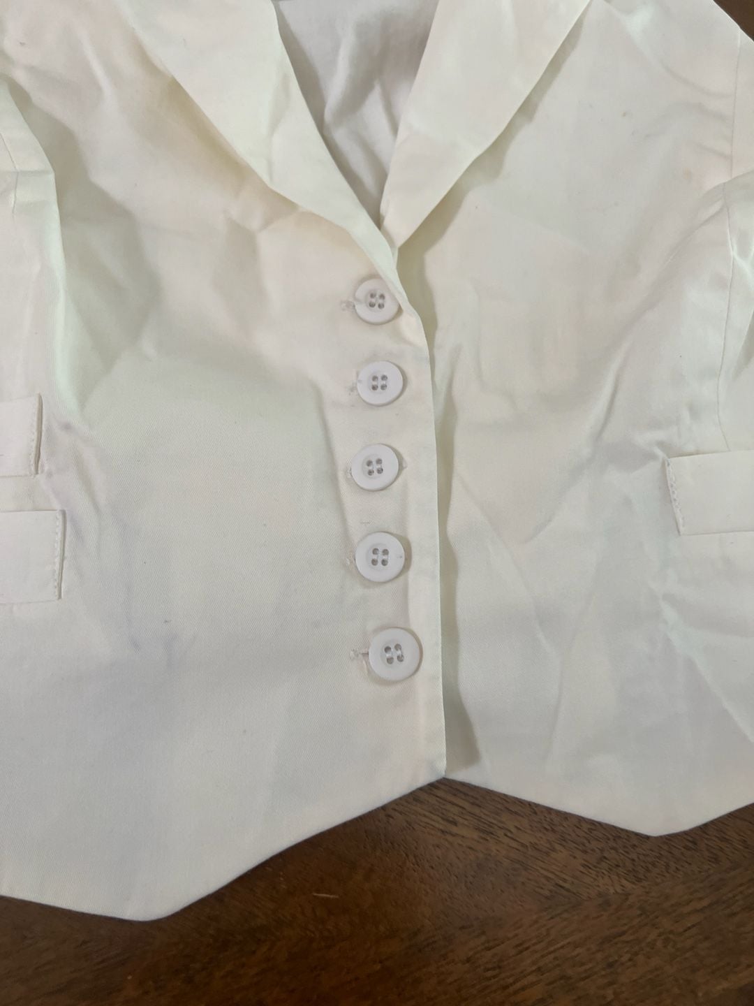 Twelfth Street by Cynthia Vincent Ivory Halter Neck Button-Up Vest 6