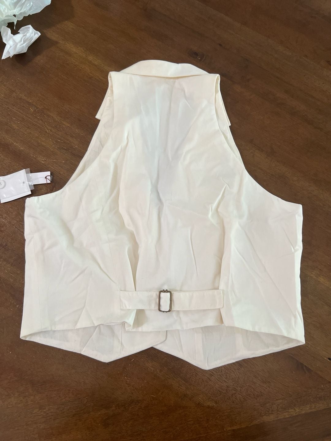 Twelfth Street by Cynthia Vincent Ivory Halter Neck Button-Up Vest 7