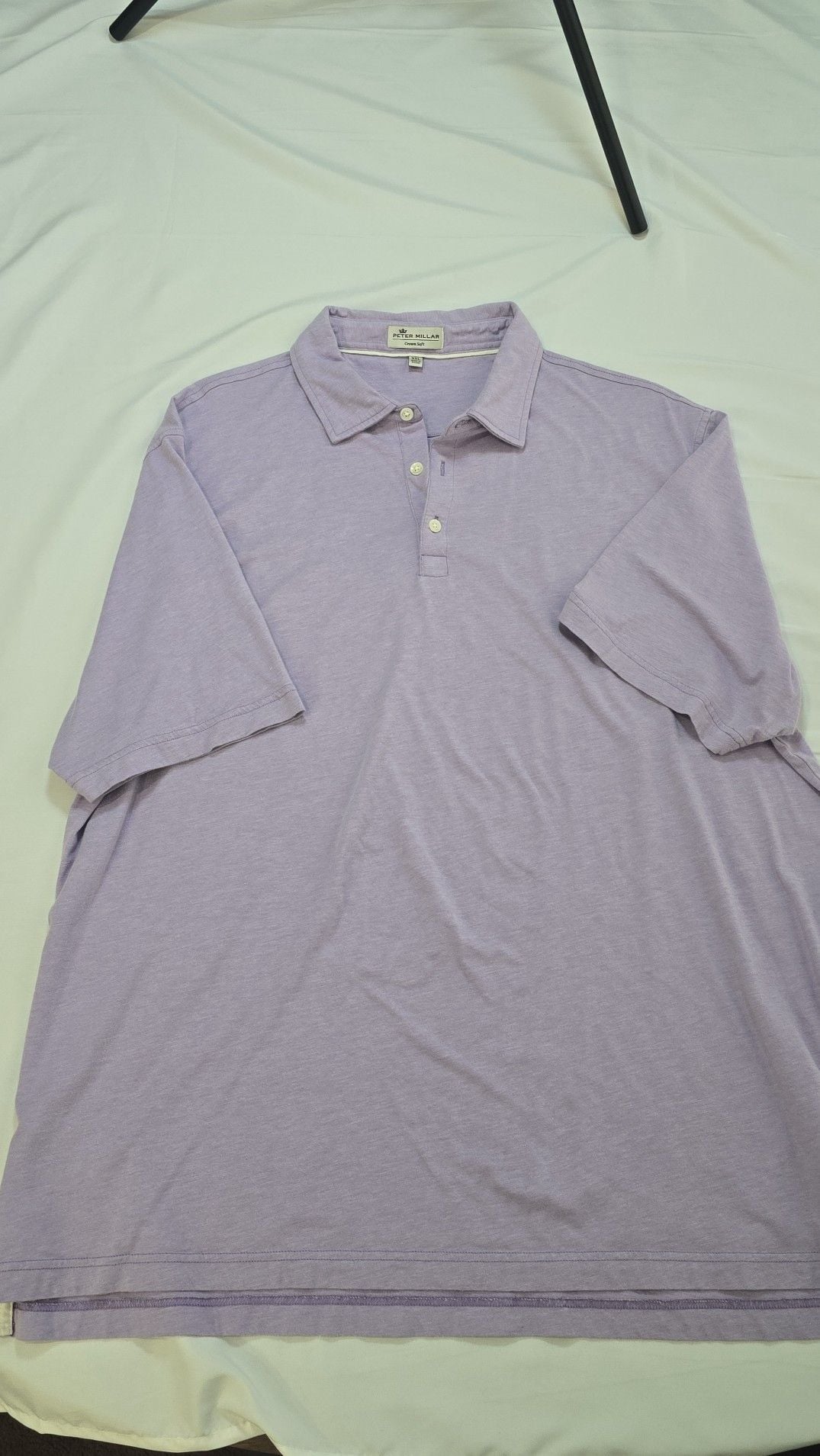 Peter Millar Crown Soft Lavender Pima Cotton Silk Polo Shirt XXL 2
