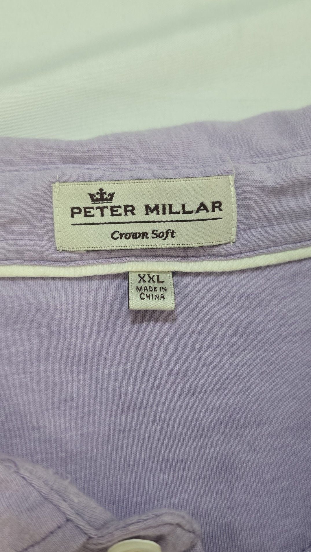 Peter Millar Crown Soft Lavender Pima Cotton Silk Polo Shirt XXL 3
