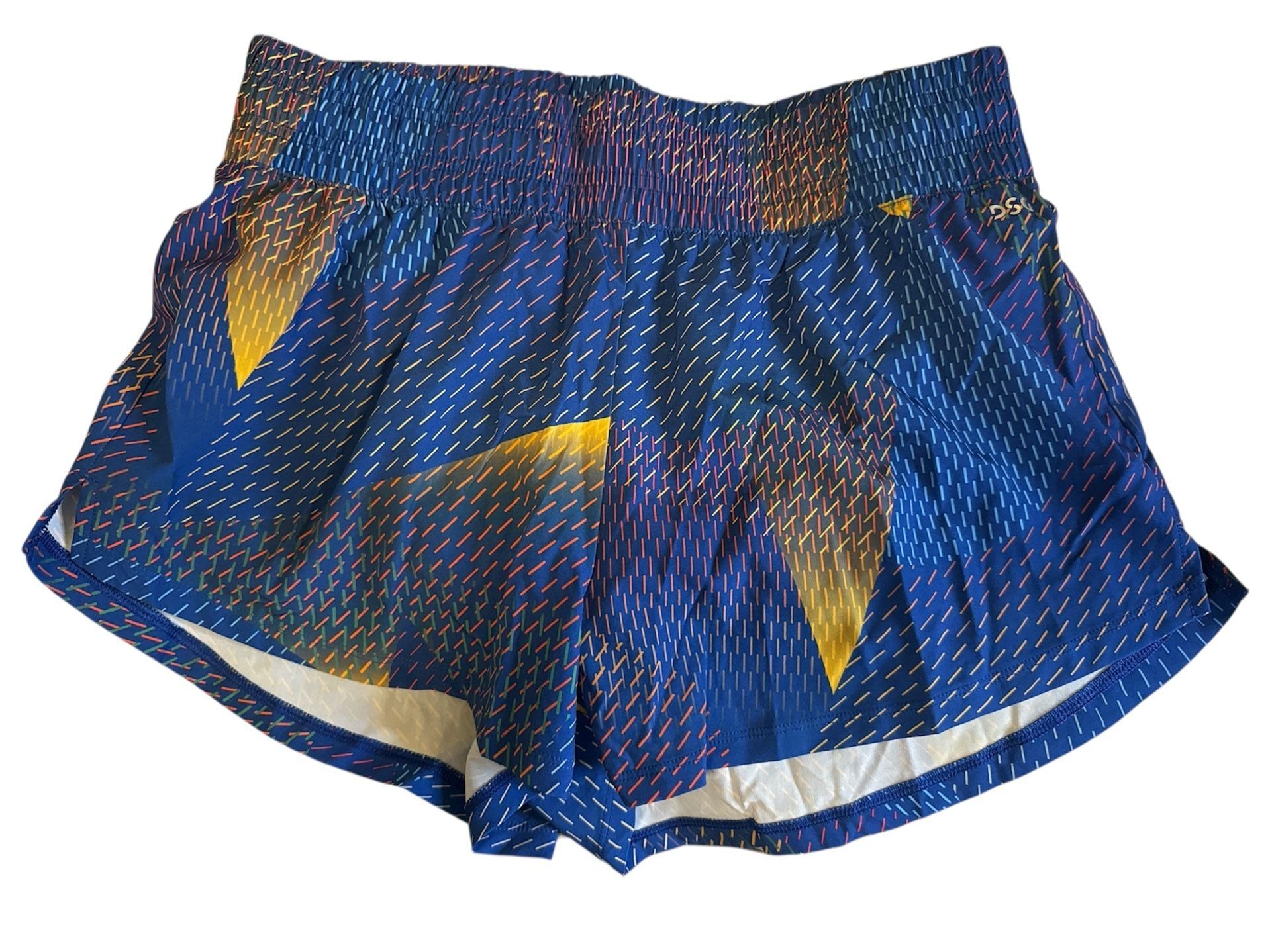 DSG Women's High Rise Stride Short in On The Fence Cobalt 2