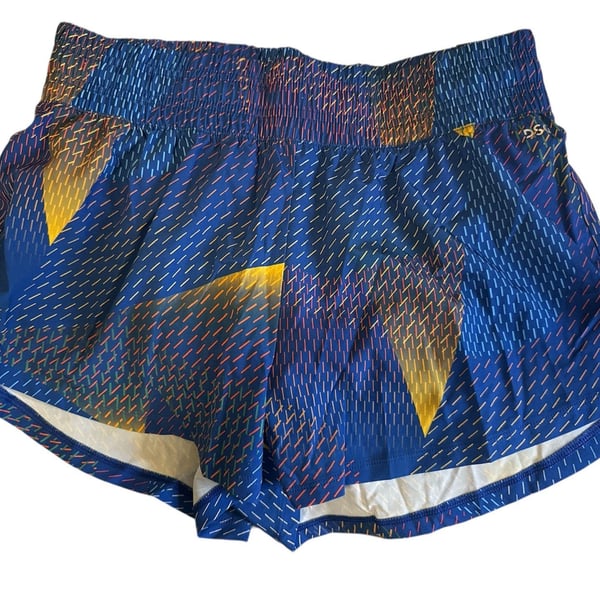 DSG Women's High Rise Stride Short in On The Fence Cobalt