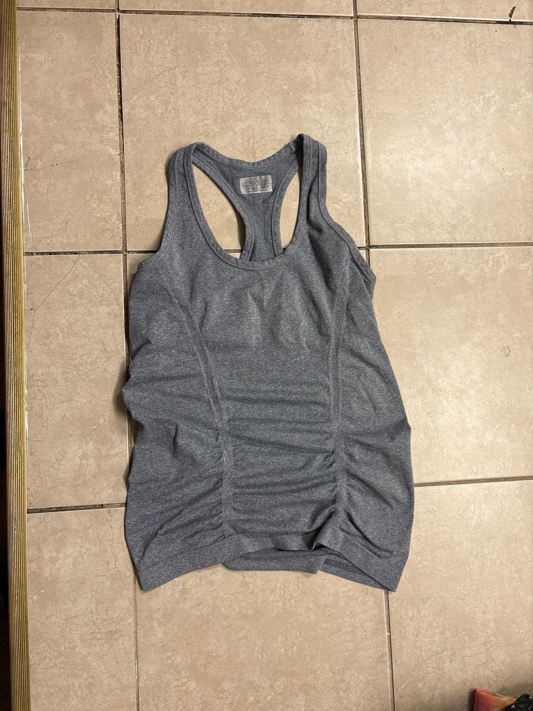 Athleta Fastest Track Tank Top Heather Grey Racerback Size Small 2