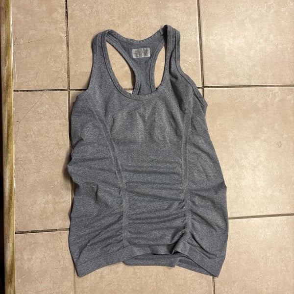 Athleta Fastest Track Tank Top Heather Grey Racerback Size Small