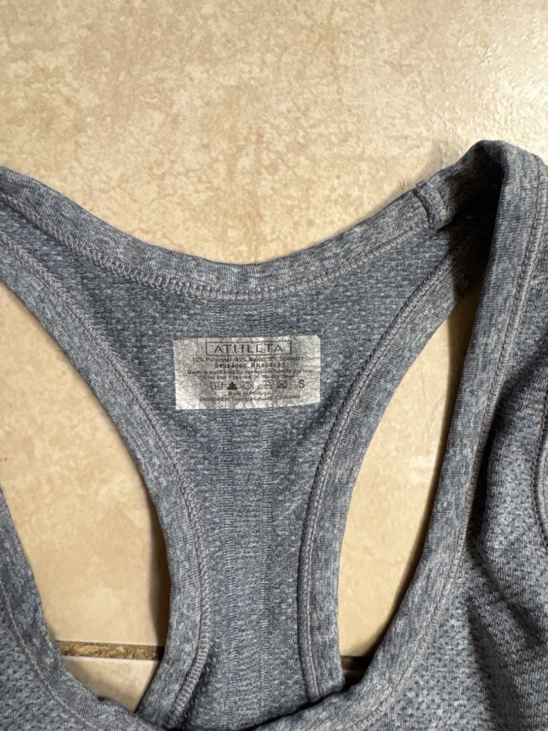 Athleta Fastest Track Tank Top Heather Grey Racerback Size Small 3