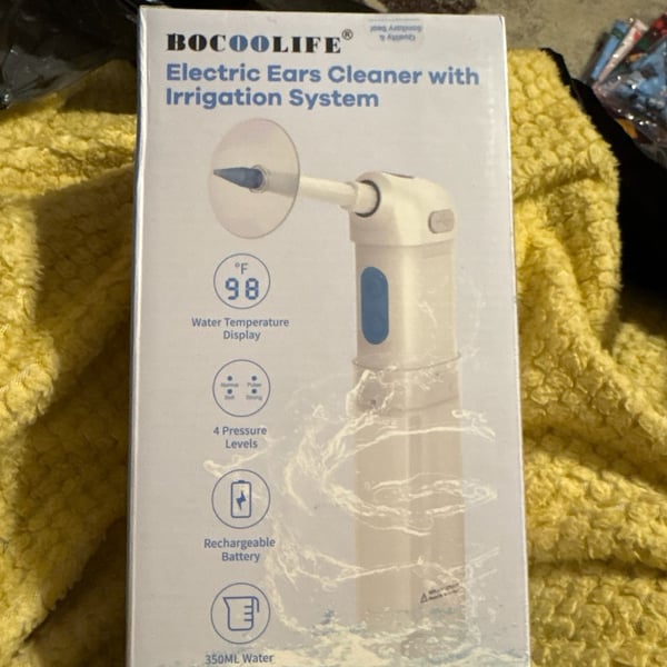 BOCOOLIFE Electric Ear Wax Removal Kit with Irrigation System and LED Water Temperature Display