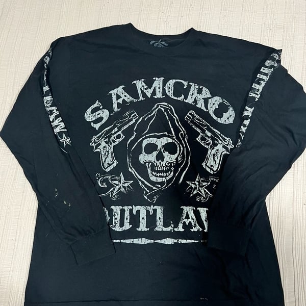 Sons of Anarchy SAMCRO Outlaw Reaper Long Sleeve Graphic T-Shirt